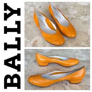 Bally Suisse Romain Nappa Leather Ballerina Flats 1970s Vintage